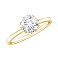 thumbnail image 1 of Rosec Jewels Certified Lab Diamond Round Engagement Ring 6 mm, EF-VS Quality - with Jewelry Box, 18K Yellow Gold, US 9.00, 1 of 7