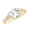 thumbnail image 1 of Certified Lab Diamond Circle Engagement Ring - 2 Carat - EF-VS Quality - Ready To Gift, 10K Yellow Gold, US 9.50, 1 of 9