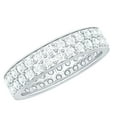 thumbnail image 1 of Rosec Jewels Certified Lab Diamond Full Eternity Wedding Band - EF-VS Quality, 18K White Gold, US 10.50, 1 of 8