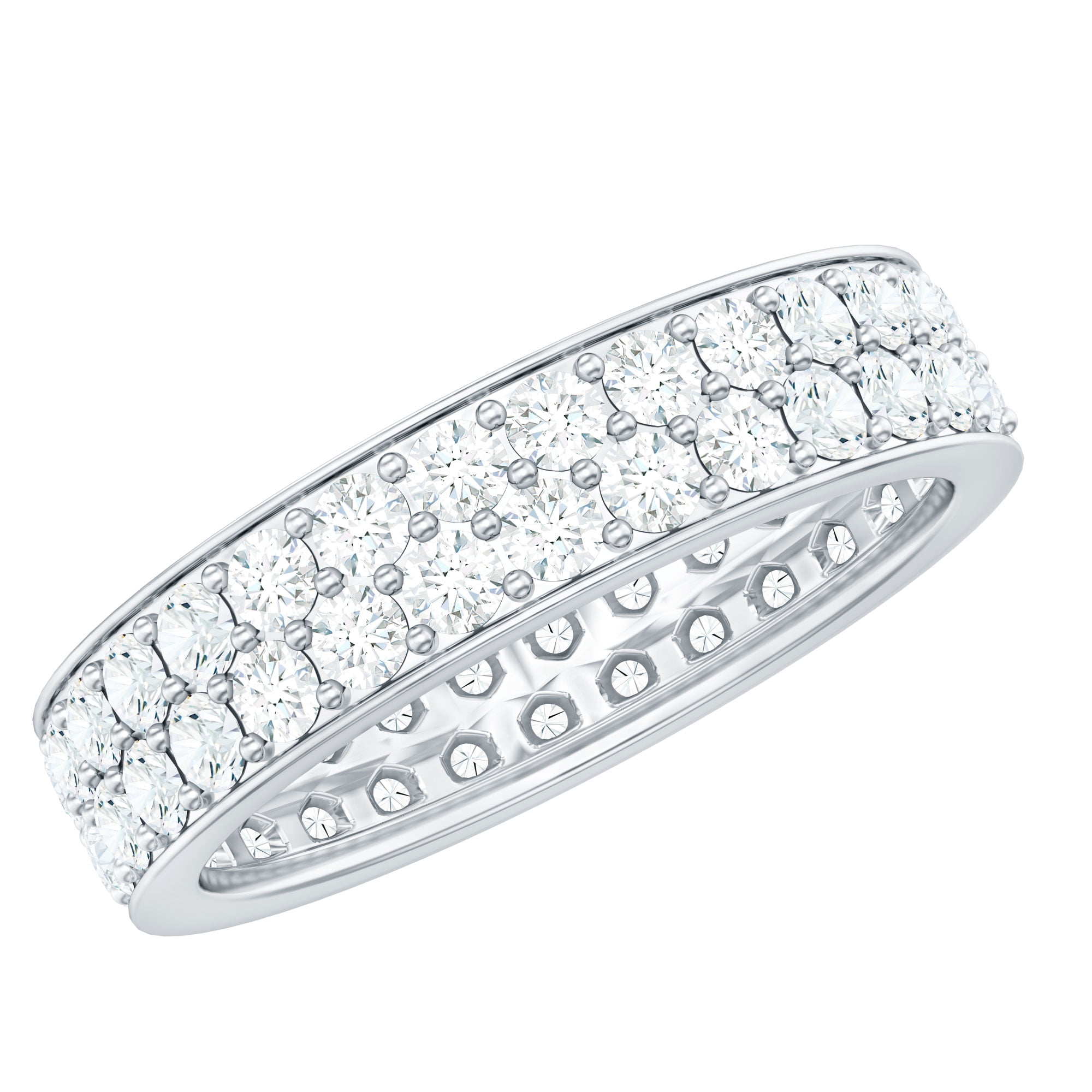 Rosec Jewels Certified Lab Diamond Full Eternity Wedding Band - EF-VS Rosec Jewels Certified Lab Diamond Full Eternity Wedding Band - EF-VS