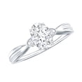 thumbnail image 1 of Rosec Jewels Certified Lab Diamond Oval Engagement Ring 1 Carat - 6x8 mm - EF-VS Quality, 14K White Gold, US 5.00, 1 of 8
