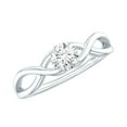 thumbnail image 1 of Rosec Jewels Lab Created Diamond Infinity Promise Engagement Ring for Women (5 mm, Ef-Vs Quality) - Half Carat Diamond Ring, 14K White Gold, US 5.50, 1 of 8