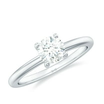 Rosec Jewels Certified Lab Grown 1 Ct Diamond Engagement Ring, EF-VS Quality, 925 Sterling Silver, US 4.00