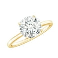 thumbnail image 1 of Rosec Jewels Certified Lab Grown 2 Carat Diamond Engagement Ring - EF-VS Quality Diamond Solitaire Ring - Jewelry Box Included, 10K Yellow Gold, US 5.00, 1 of 7