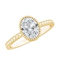thumbnail image 1 of Rosec Jewels Certified Lab Grown Diamond 6x8mm Oval Engagement Ring - Ideal For Gift, 10K Yellow Gold, US 4.50, 1 of 9