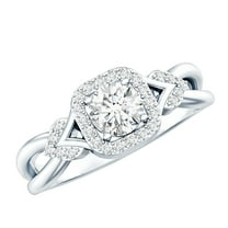 Rosec Jewels Certified Lab Grown Diamond Classic Engagement Ring for Women, EF-VS Quality, 925 Sterling Silver, US 4.00