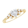 thumbnail image 1 of Rosec Jewels Certified Lab Grown Diamond Heart Promise Engagement Ring - EF-VS Quality, 10K Yellow Gold, US 6.00, 1 of 9
