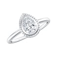 thumbnail image 1 of Rosec Jewels Certified Lab Grown Diamond Solitaire Ring 5x7 mm Pear Shaped - EF-VS Quality, 925 Sterling Silver, US 4.00, 1 of 8