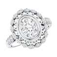 thumbnail image 1 of Certified Lab Grown Diamond Statement Engagement Ring - 1 Carat - EF-VS Quality, 925 Sterling Silver, US 4.00, 1 of 8