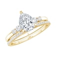 thumbnail image 1 of Rosec Jewels Certified Lab Grown Diamond Wedding Ring Set - EF-VS Quality - Ready To Gift, 14K Yellow Gold, US 7.50, 1 of 8