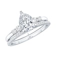 thumbnail image 1 of Rosec Jewels Certified Lab Grown Diamond Wedding Ring Set - EF-VS Quality - Ready To Gift, 18K White Gold, US 8.50, 1 of 8
