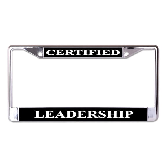 Certified Leadership Chrome License Plate Frame