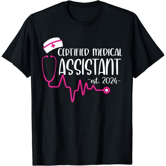 Certified Medical Assistant Est 2024 Graduation Graduate CMA T-Shirt