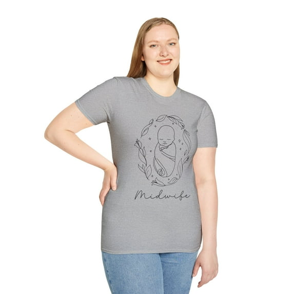 Certified Midwife, Gildan Unisex Softstyle T-Shirt, Graphic Tee, S-3XL