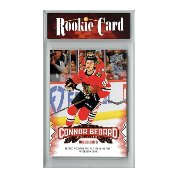 Certified Mint+ 2023 Upper Deck Connor Bedard Collection #9 Records 4 Assists Rookie Card