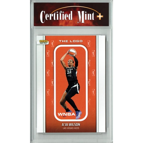 Certified Mint+ A'ja Wilson 2025 WNBA The Logo #LOGO-2 Only 1,447 Made Rare Trading Card Las Vegas Aces
