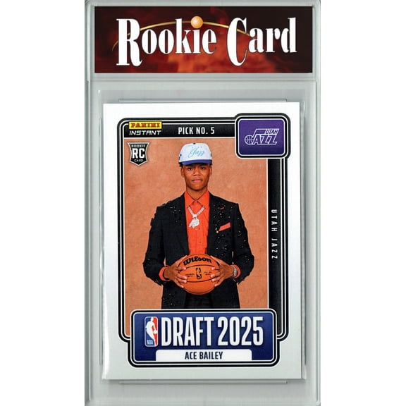 Certified Mint+ Ace Bailey 2025 Panini Instant #NBADN-5 Draft 2029 Rookie Card Utah Jazz