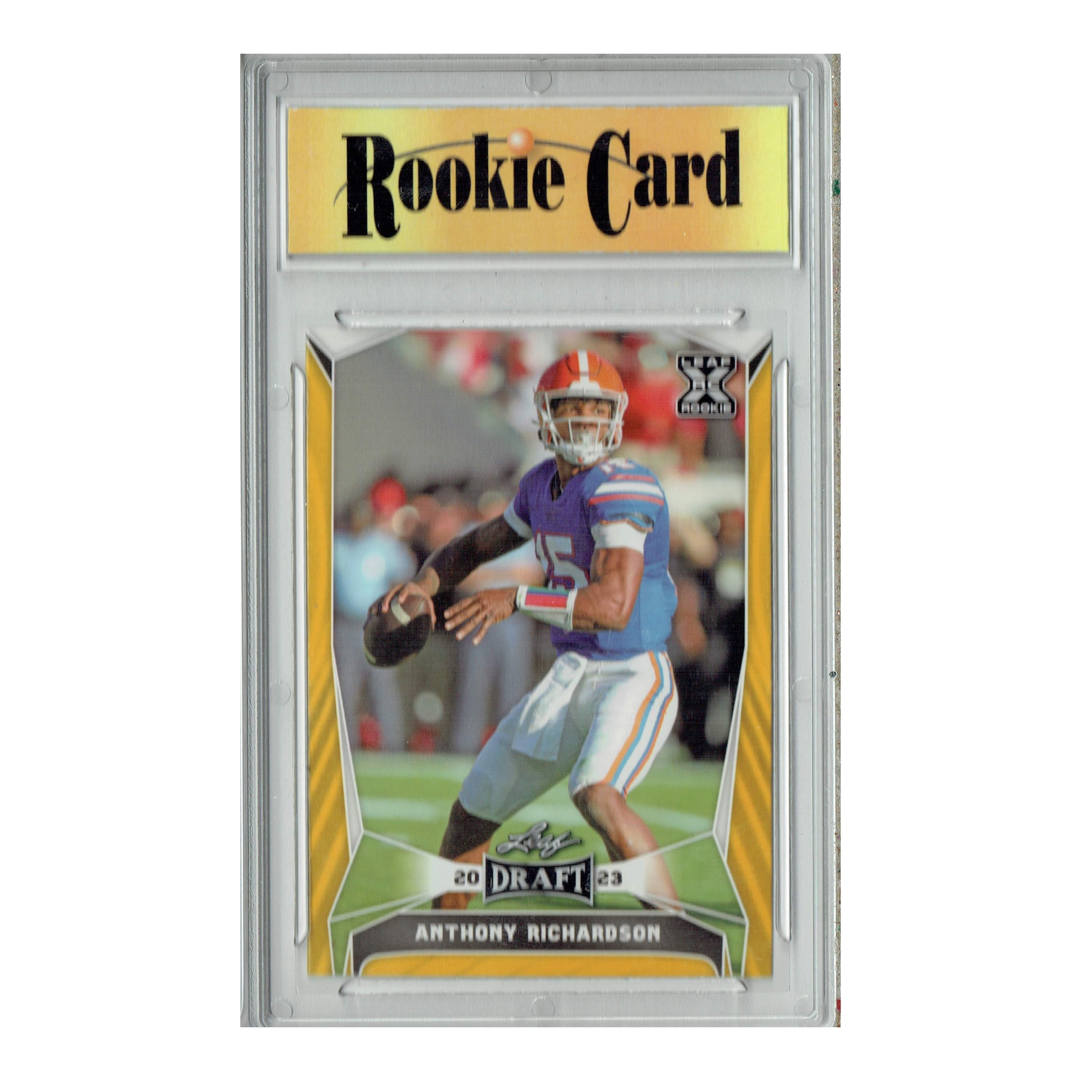 Certified Mint+ Anthony Richardson 2023 Leaf Football #40 Gold SP Florida Rookie Card