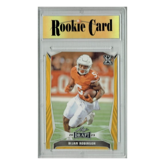 Certified Mint+ Bijan Robinson 2023 Leaf Football #41 Gold SP Texas Rookie Card