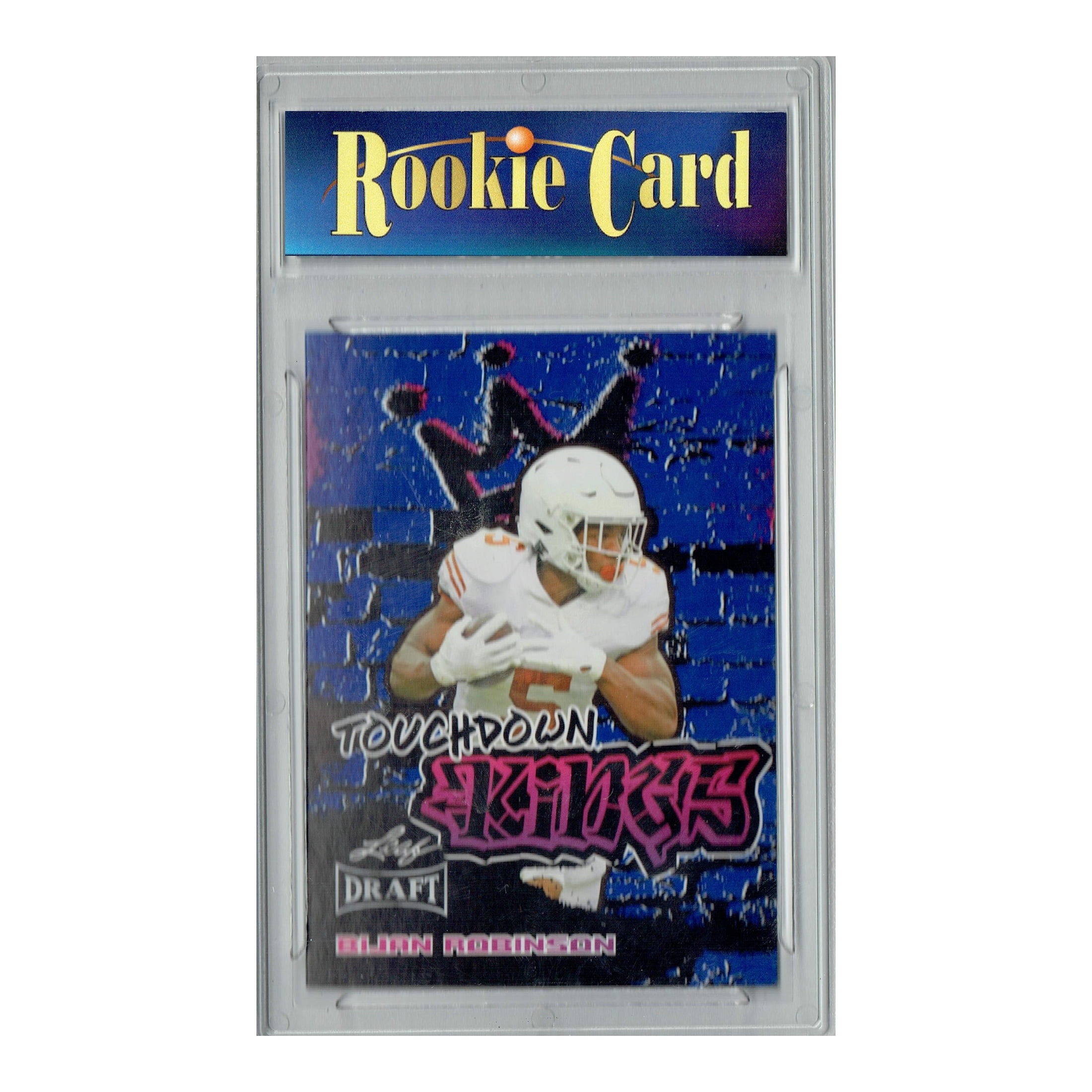 Certified Mint+ Bijan Robinson 2023 Leaf Football #95 Blue SP Rookie Card