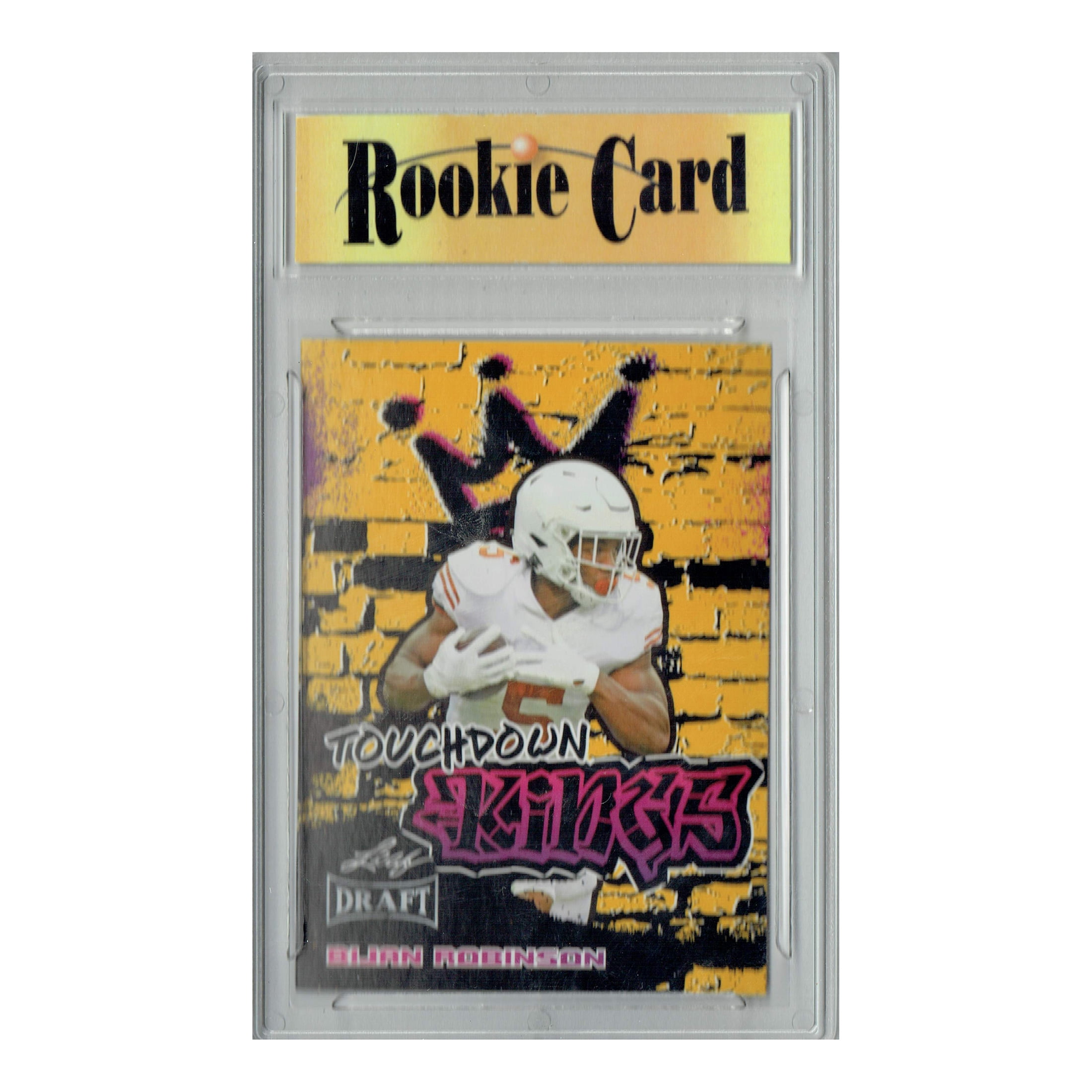Certified Mint+ Bijan Robinson 2023 Leaf Football #95 Gold SP Rookie Card