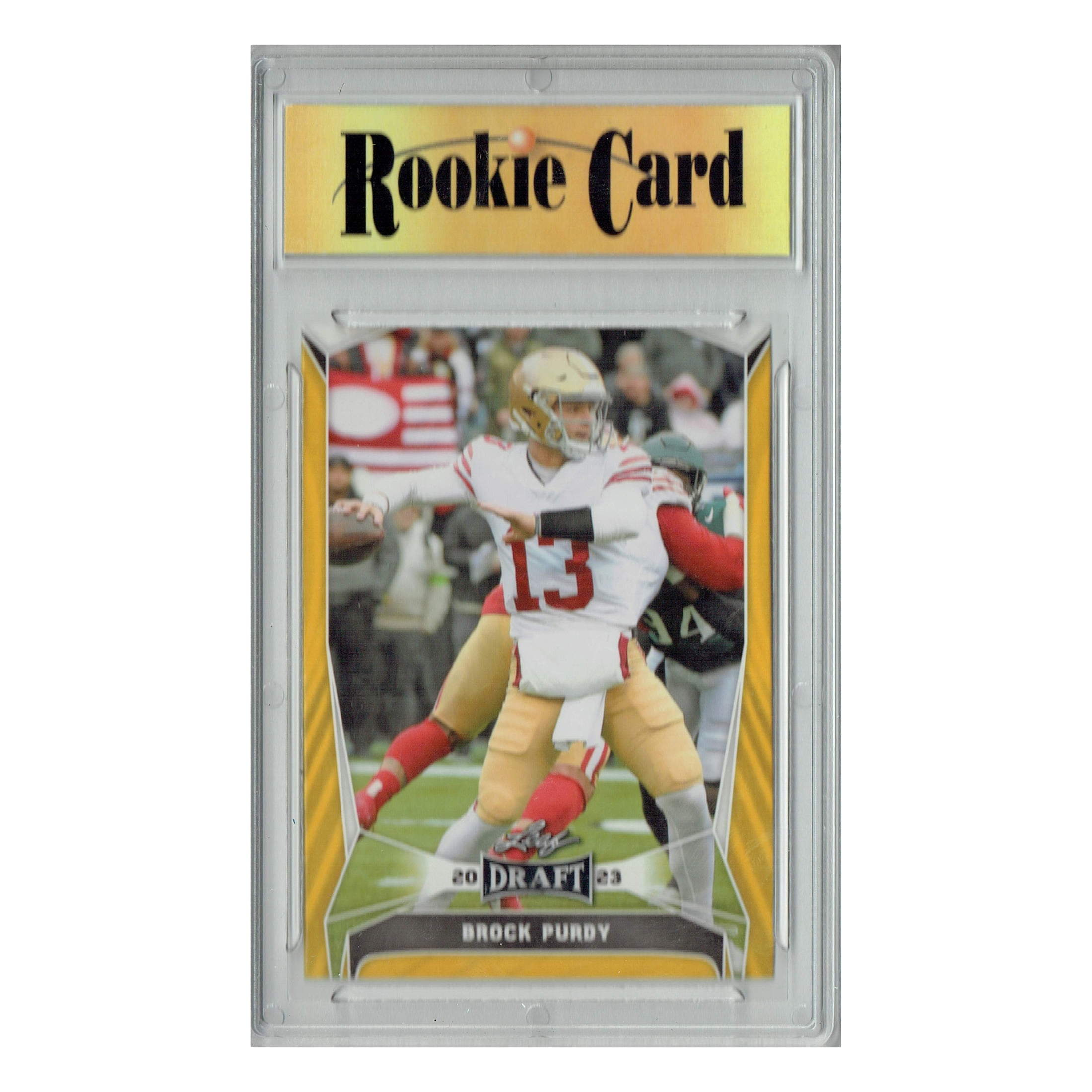 Certified Mint+ Brock Purdy 2023 Leaf Football #19 Gold Short Print 49ers Card