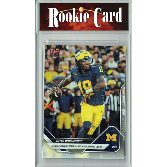 Certified Mint+ Bryce Underwood 2025 Bowman University Now #7 Wolverines Debut Rookie Card Michigan
