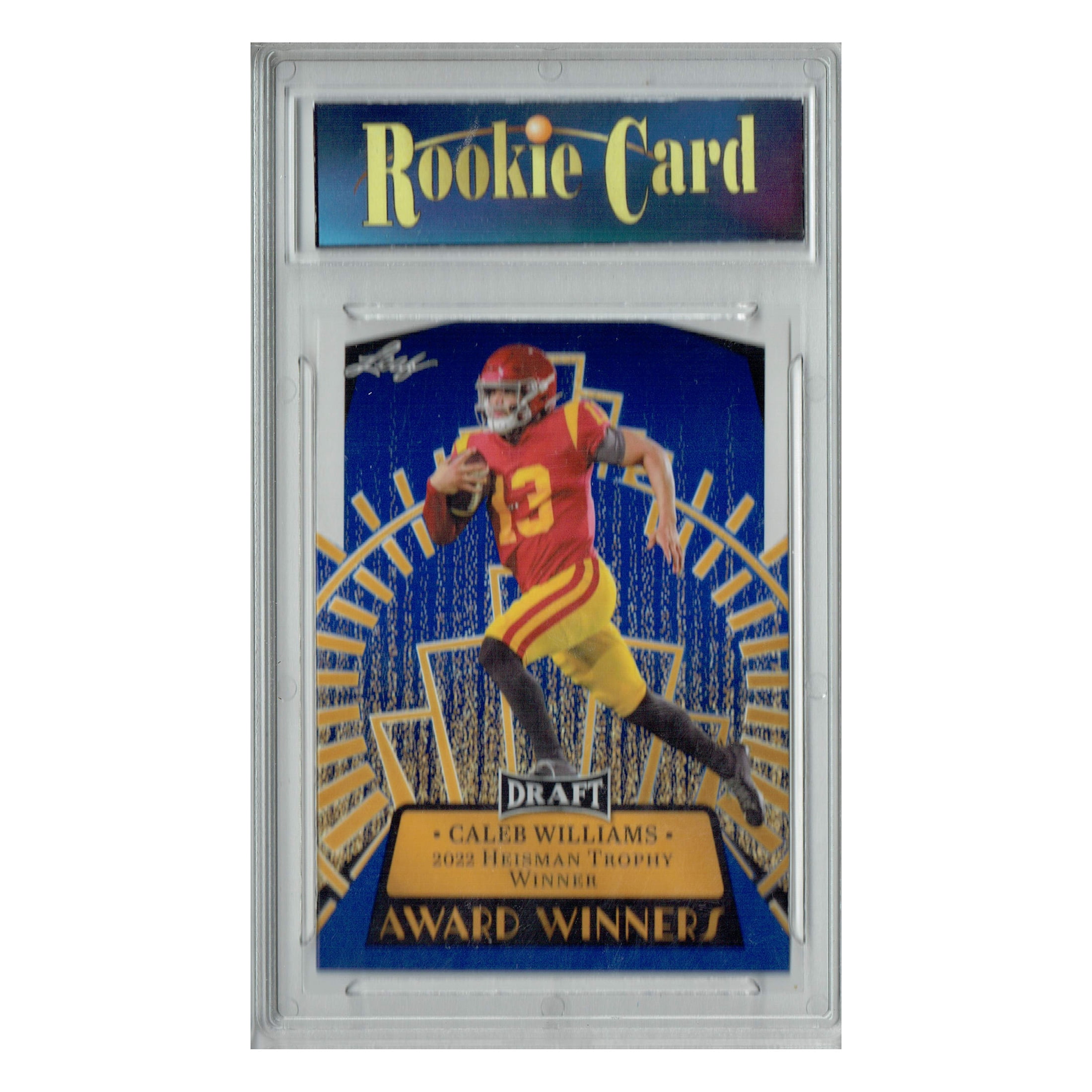 Certified Mint+ Caleb Williams 2023 Leaf Football #14 Blue SP Award Winners Rookie Card