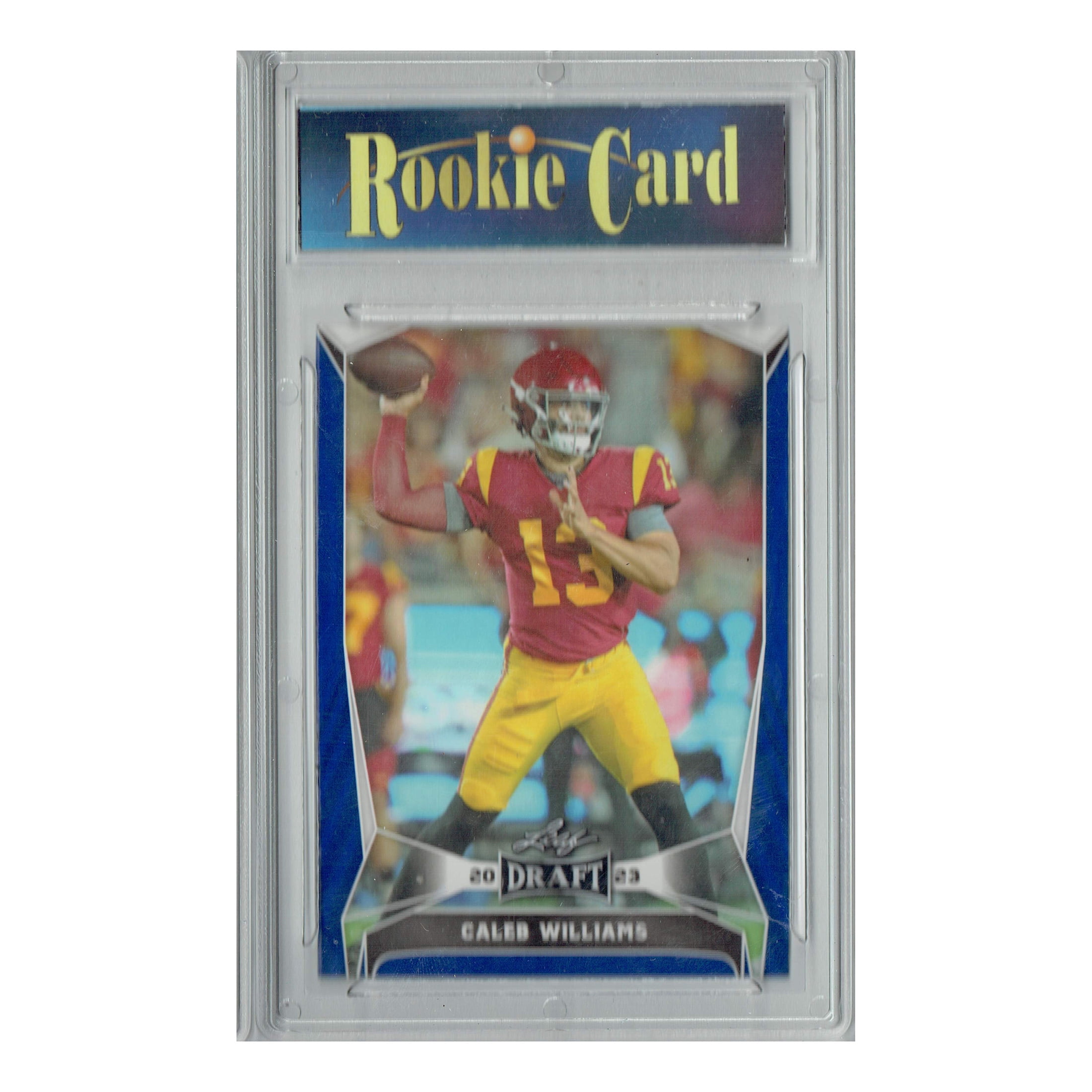 Certified Mint+ Caleb Williams 2023 Leaf Football #20 Blue Short Print Rookie Card
