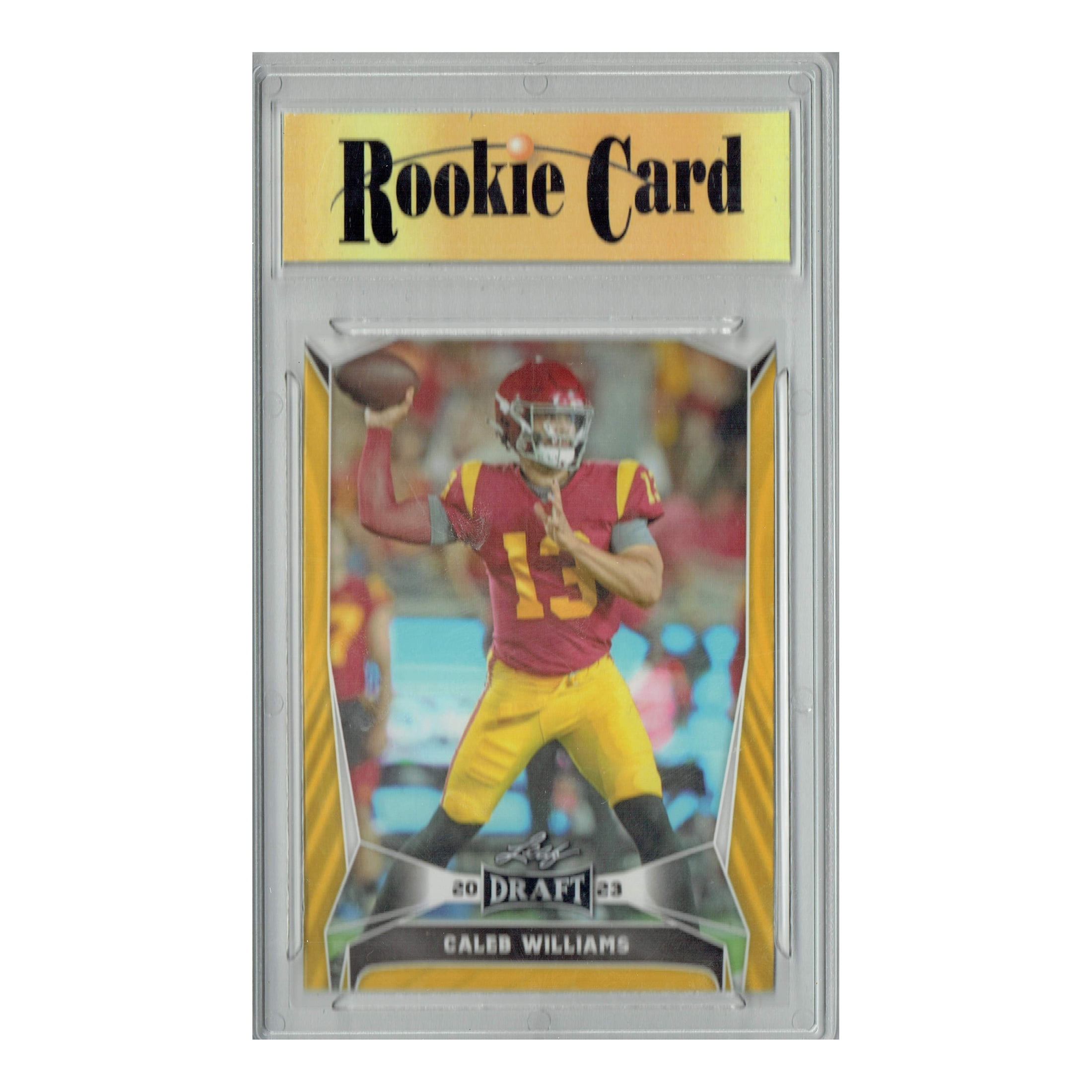Certified Mint+ Caleb Williams 2023 Leaf Football #20 Gold Short Print Rookie Card
