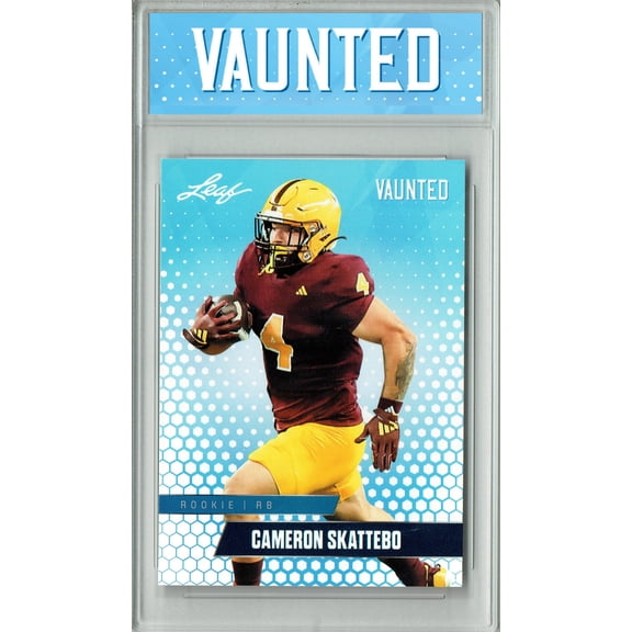 Cam Skattebo Rookie Card ASU / New York Football Trading Card 2025 Leaf Vaunted #V-06 Only 5k Made Certified Mint+