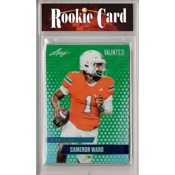 Certified Mint+ Cameron Cam Ward 2024 Leaf Vaunted Metal #VM-01 Green 5 Made Rookie Card Tennessee Titans