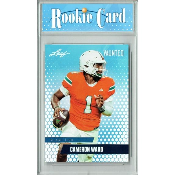 Certified Mint+ Cameron Ward 2024 Leaf Vaunted #V-02 Debut Collection Rookie Card Miami Hurricanes