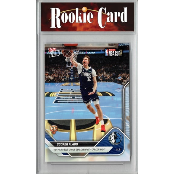 Certified Mint+ Cooper Flagg 2025 NBA Now #60 Career Night Rookie Card Dallas Mavericks