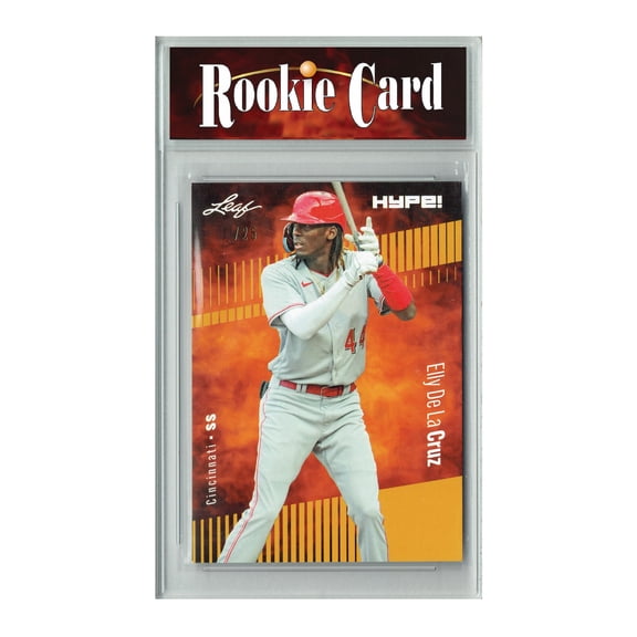 Certified Mint+ Elly De La Cruz 2023 Leaf HYPE! #115a Gold SP, Just 25 Made Rookie Card