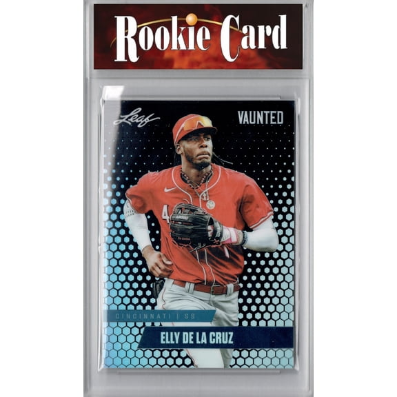 Certified Mint+ Elly De La Cruz 2024 Leaf Vaunted Metal #VM-03 Black 7 Made Rookie Card Cincinnati Reds