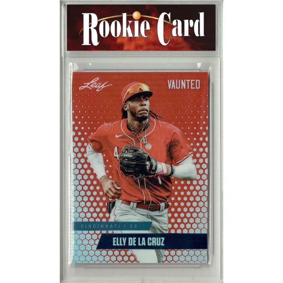 Certified Mint+ Elly De La Cruz 2024 Leaf Vaunted Metal #VM-03 Red #2/2 Made Rookie Card Cincinnati Reds
