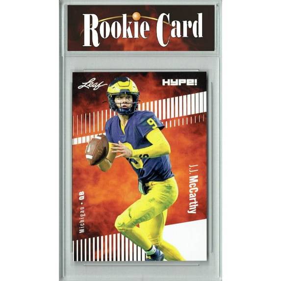 Certified Mint+ J.J. McCarthy 2023 Leaf HYPE! #122A Only 5000 Made! Rookie Card Michigan Wolverines QB