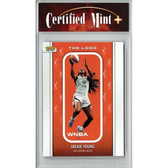 Certified Mint+ Jackie Young 2025 WNBA The Logo #LOGO-12 Only 1,447 Made Rare Trading Card Las Vegas Aces