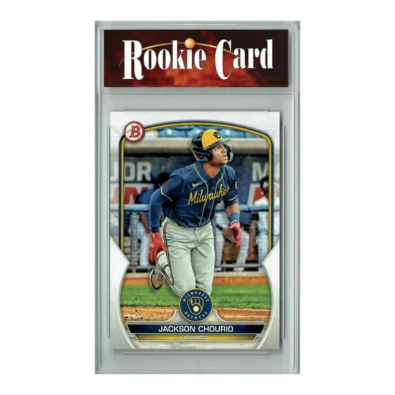 Certified Mint+ Jackson Chourio 2023 Bowman #BP-76 Rookie Card Milwaukee Brewers
