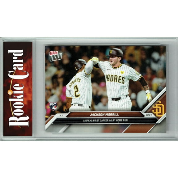 Certified Mint+ Jackson Merrill 2024 Topps Now #31 1st MLB Home Run Rookie Card San Diego Padres