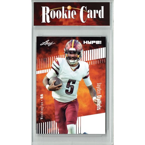 Jayden Daniels Rookie Card Washington Football Trading Card 2024 Leaf Hype #147 Only 5000 Made Certified Mint+