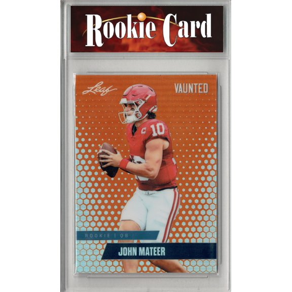 Certified Mint+ John Mateer 2025 Leaf Vaunted Metal #VM-09 Orange 3 Made Rookie Card Oklahoma Sooners