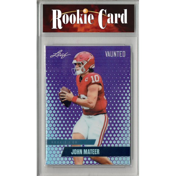 Certified Mint+ John Mateer 2025 Leaf Vaunted Metal #VM-09 Purple 15 Made Rookie Card Oklahoma Sooners