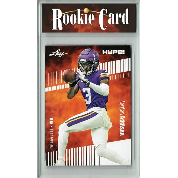 Certified Mint+ Jordan Addison 2023 Leaf HYPE! #127 Only 5000 Made! Rookie Card Minnesota Vikings