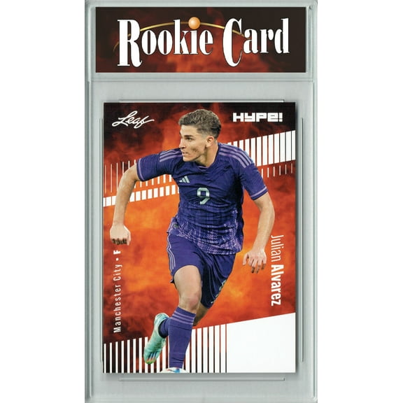 Certified Mint+ Julian Alvarez 2023 Leaf HYPE! #129 Only 5000 Made! Rookie Card Manchester City