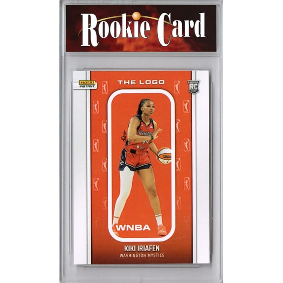 Certified Mint+ Kiki Iriafen 2025 WNBA The Logo #LOGO-25 Only 1,447 Made Rookie Card Washington Mystics