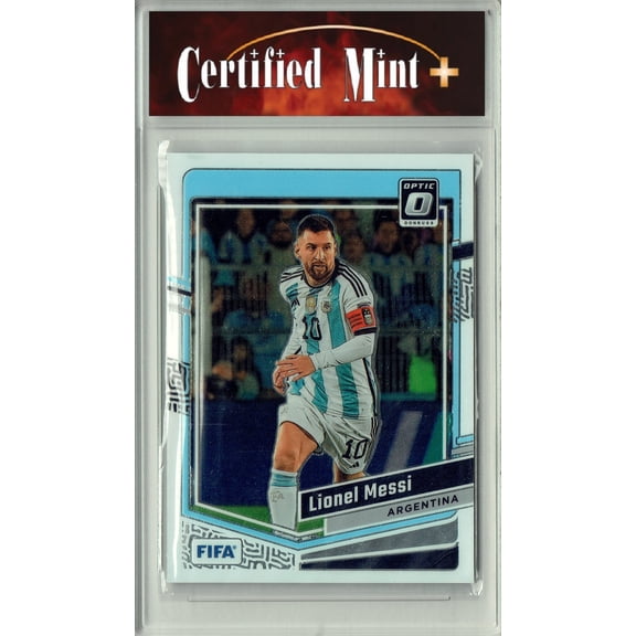 Certified Mint+ Lionel Messi 2023 Donruss Optic #1 World Cup Argentina Rare Trading Card Argentina