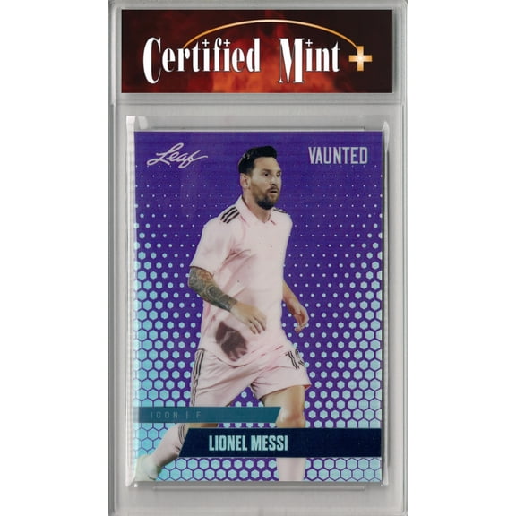 Certified Mint+ Lionel Messi 2025 Leaf Vaunted Metal #VM-04 Purple 15 Made Rare Card Inter Miami