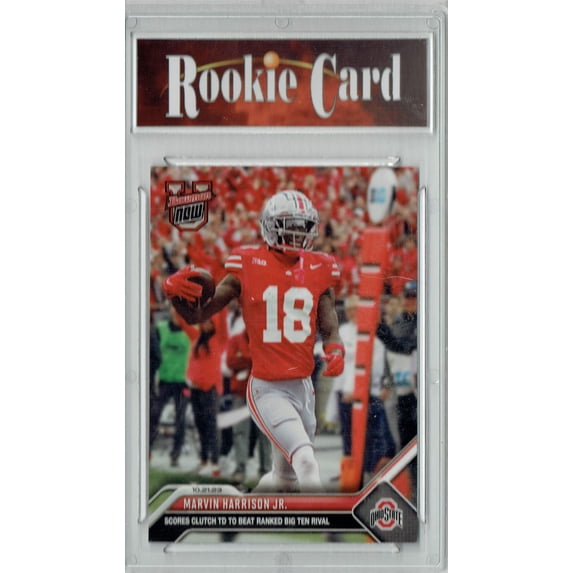 Certified Mint+ Marvin Harrison Jr. 2023 Bowman Now #18 Ohio State Buckeyes Rookie Card